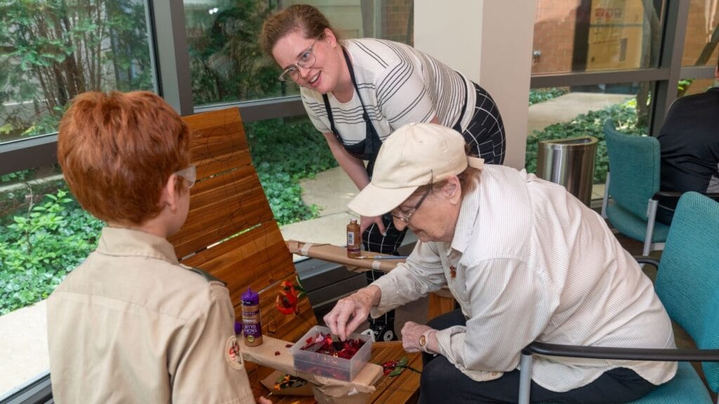 Resident/youth teams’ chairs grace convention center’s art collection