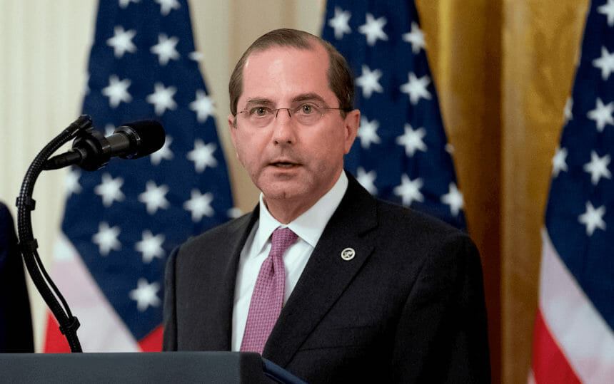 Alex Azar speaking