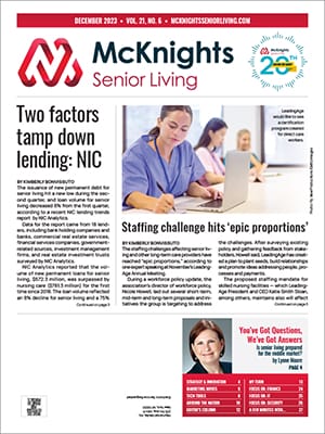 McKnight's Senior Living cover, December 2023